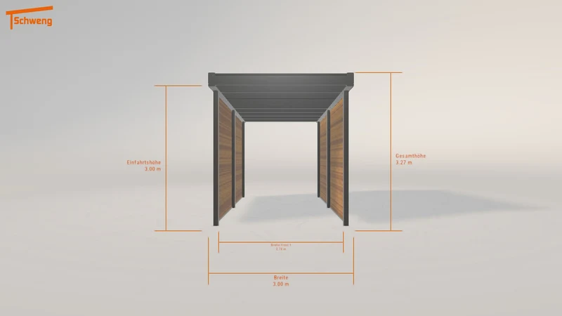 #DE Schweng Flachdachcarport C600+ (ID 5mdndw)