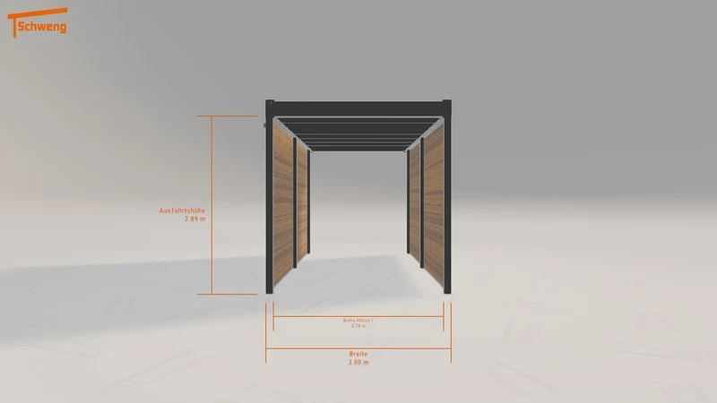 #DE Schweng Flachdachcarport C600+ (ID 5mdndw)