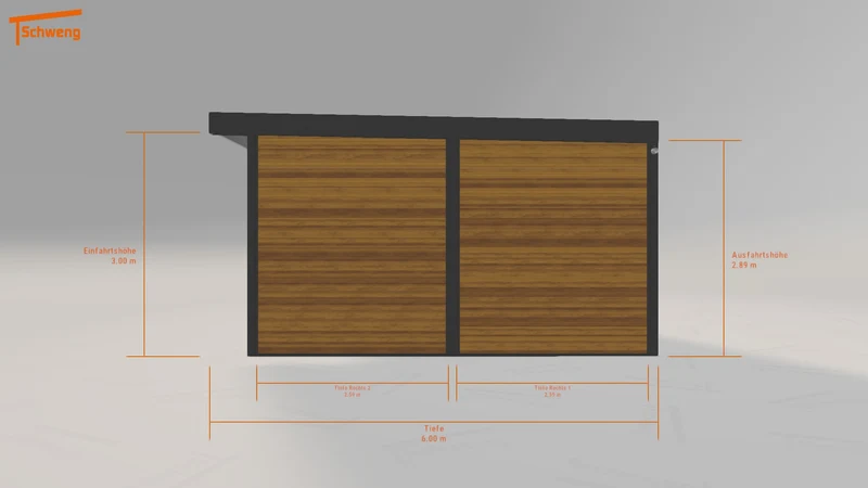 #DE Schweng Flachdachcarport C600+ (ID 5mdndw)