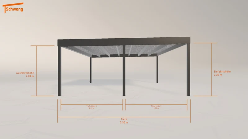 #DE Schweng Flachdachcarport C600 (ID dv858q)