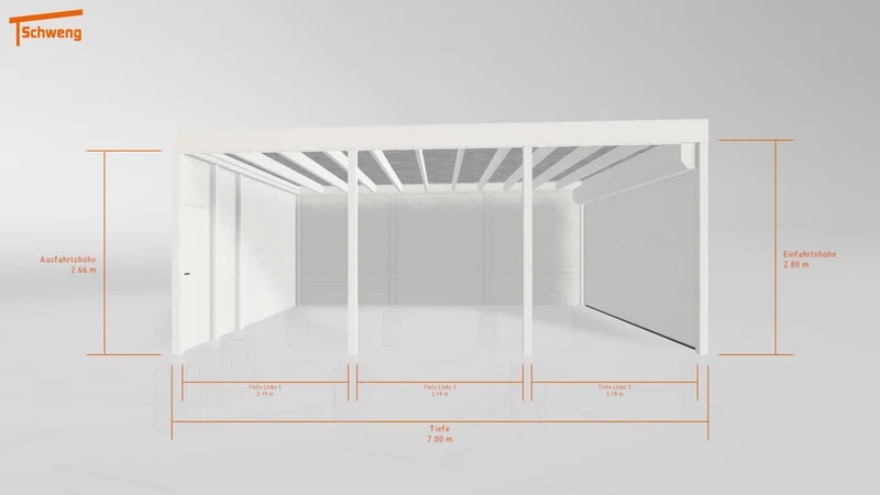#DE Schweng Flachdachcarport C600+ (ID 77m858) #MTG