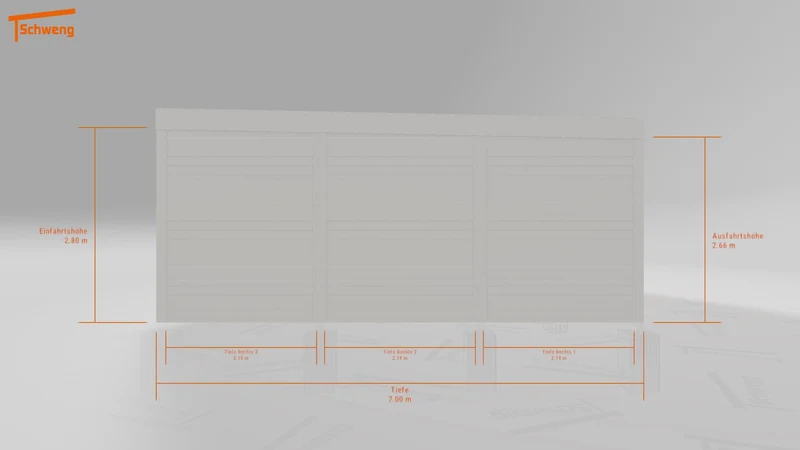 #DE Schweng Flachdachcarport C600+ (ID 77m858) #MTG