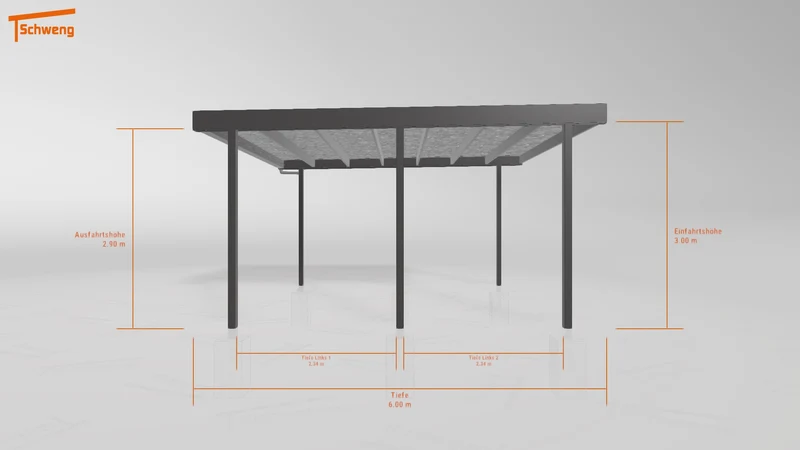 #DE Schweng Flachdachcarport C600 (ID rjzqrp) #MTG