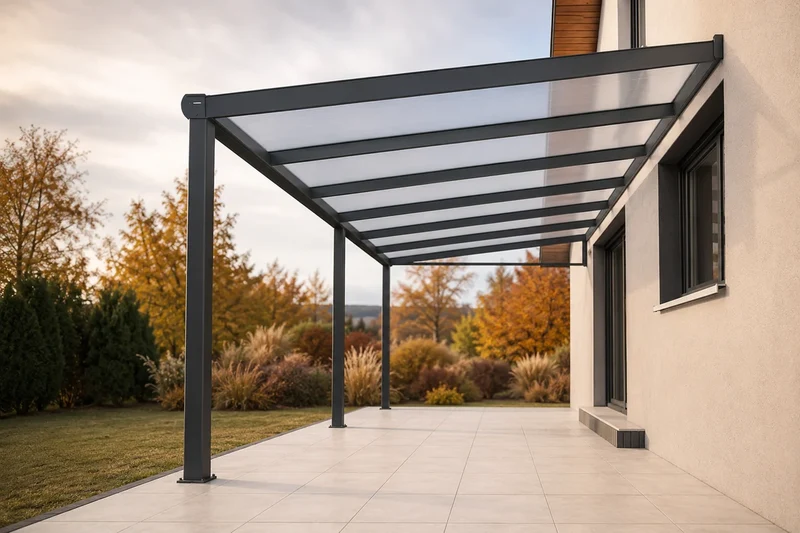 Terrassenüberdachung Glas, 6,06 m x 3,50 m - ohne Montage
