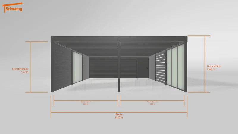 #DE Schweng Flachdachcarport C600 (ID bkgn2b) #MTG