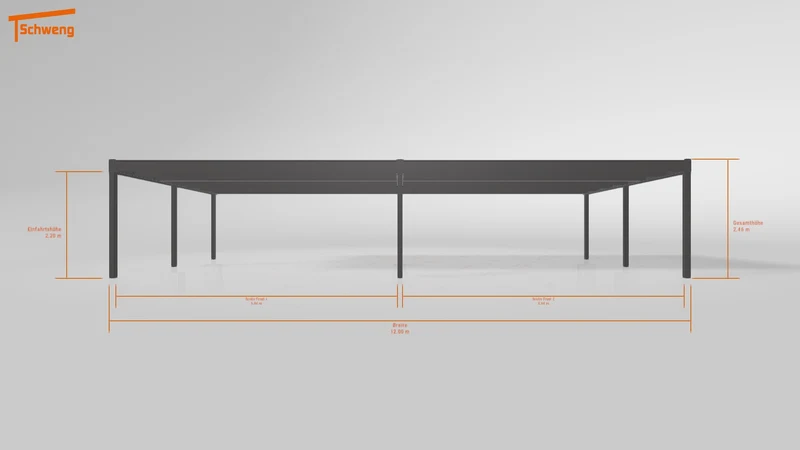 #DE Schweng Flachdachcarport C600 (ID qdw49k)