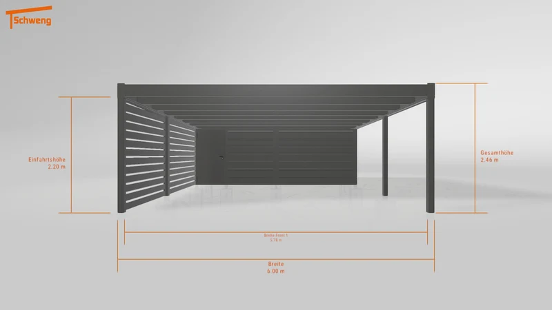 #DE Schweng Flachdachcarport C600 (ID bkg5dg)