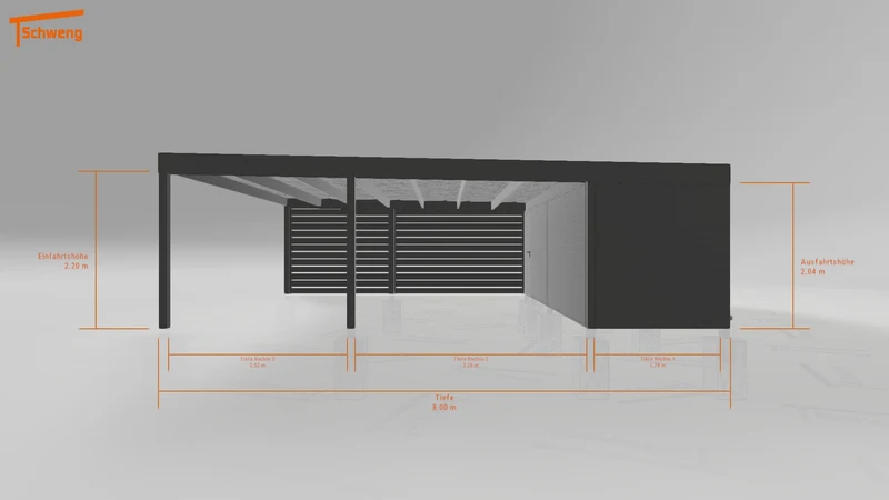 #DE Schweng Flachdachcarport C600 (ID bkg5dg)