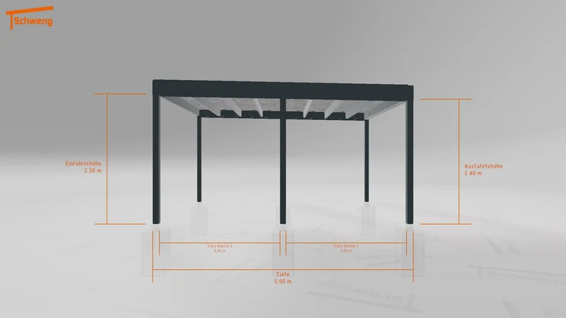 #DE Schweng Flachdachcarport C600+ (ID dv3jxq) #MTG