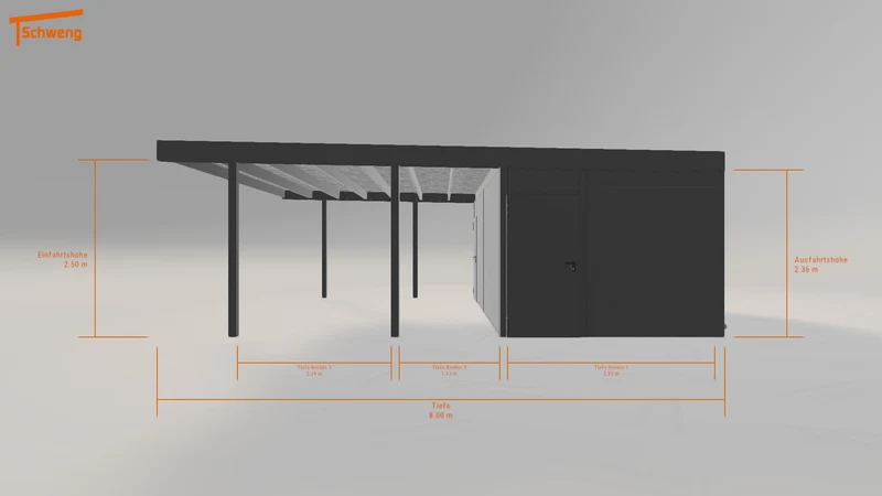 #DE Schweng Flachdachcarport C600 (ID 85ywqn) #MTG
