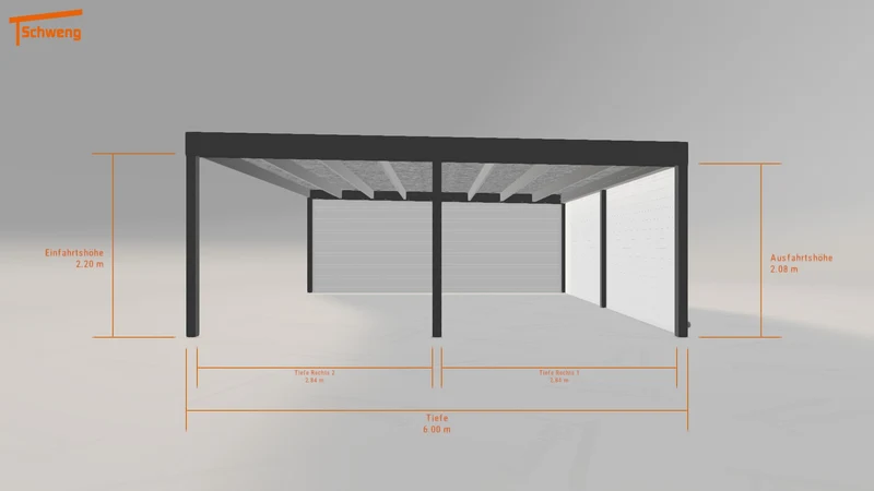 #DE Schweng Flachdachcarport C600 (ID 859djw) #MTG