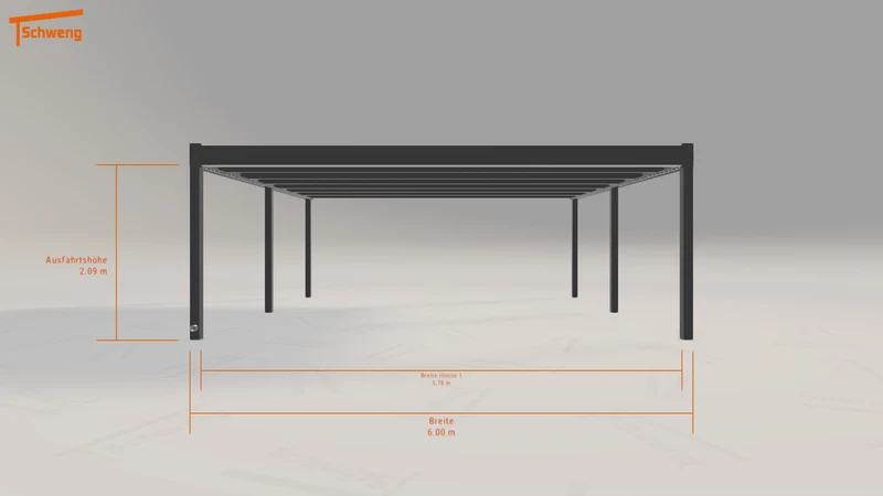 #DE Schweng Flachdachcarport C600 (ID rj5wyk)