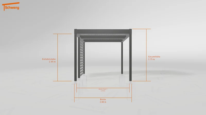 #DE Schweng Flachdachcarport C600 (ID 85bg4r)