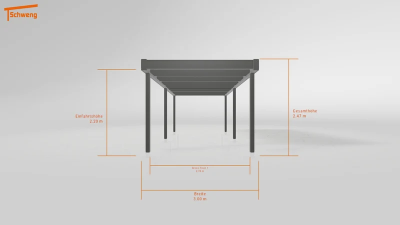 #DE Schweng Flachdachcarport C600 (ID n5xmj7)