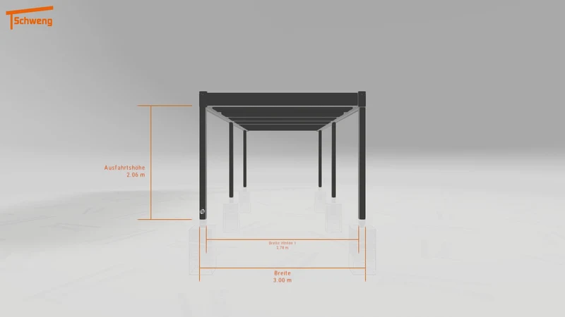 #DE Schweng Flachdachcarport C600 (ID n5xmj7)