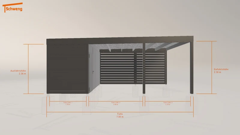 #DE Schweng Flachdachcarport C600 (ID rjzndg) #MTG