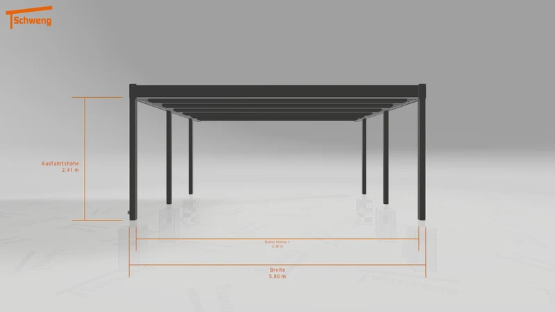 #DE Schweng Flachdachcarport C600 (ID v4r7bn)