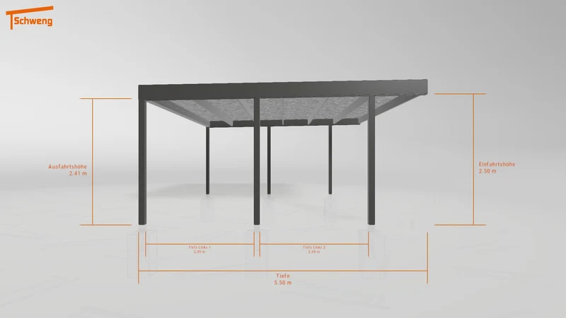 #DE Schweng Flachdachcarport C600 (ID v4r7bn)