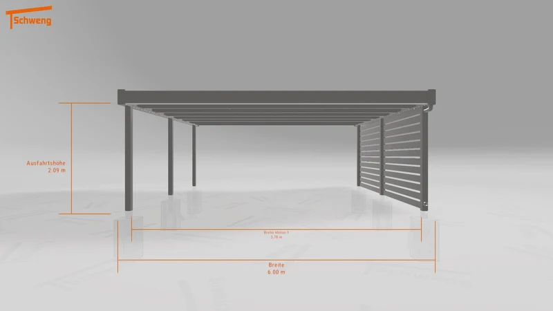 #DE Schweng Flachdachcarport C600+ (ID jj9ryb) #MTG
