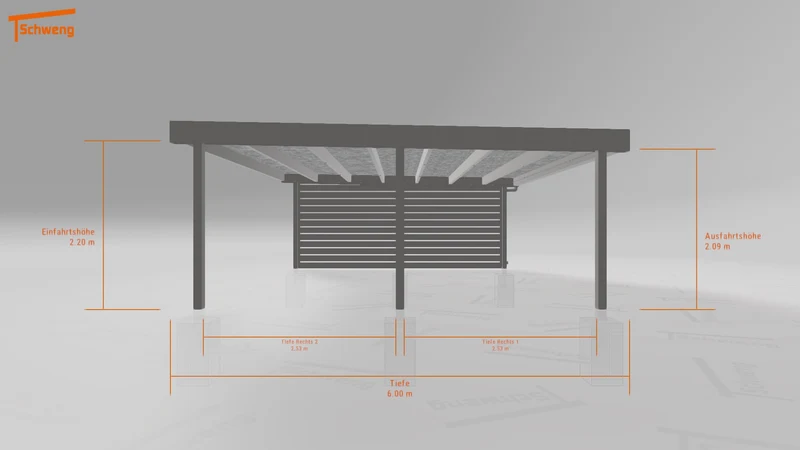 #DE Schweng Flachdachcarport C600+ (ID jj9ryb) #MTG