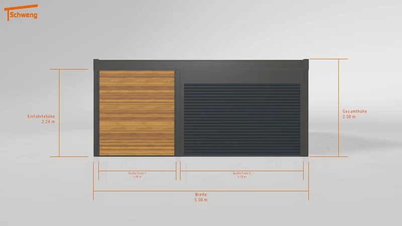 #DE Schweng Flachdachcarport C600 (ID mj7r9z) #MTG