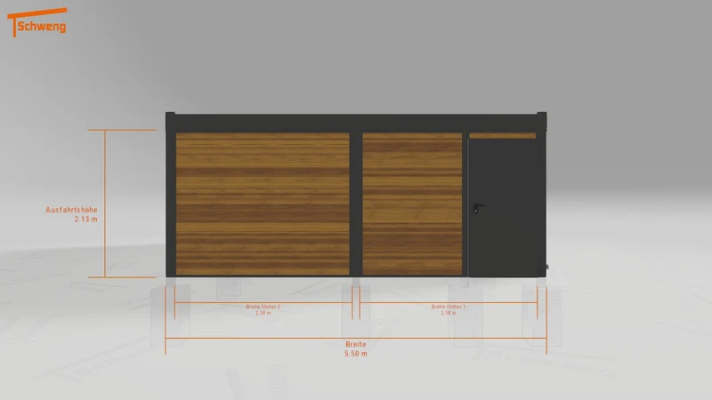 #DE Schweng Flachdachcarport C600 (ID mj7r9z) #MTG