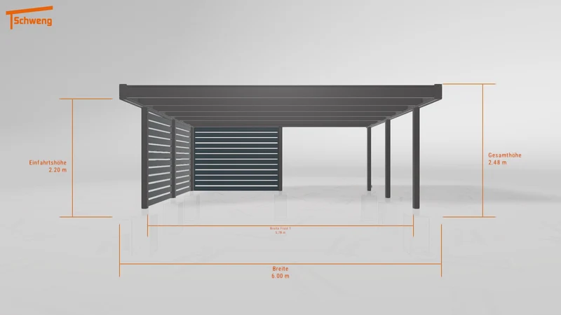 #DE Schweng Flachdachcarport C600+ (ID qdw2xy) #MTG