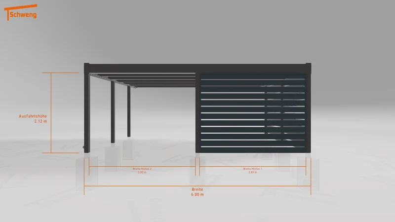 #DE Schweng Flachdachcarport C600+ (ID qdw2xy) #MTG