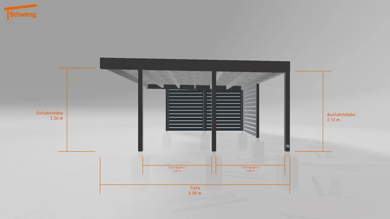 #DE Schweng Flachdachcarport C600+ (ID qdw2xy) #MTG