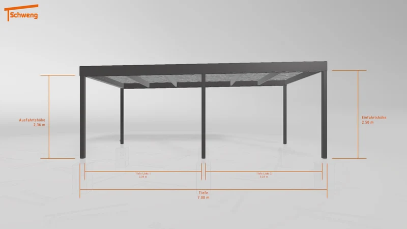 #DE Schweng Flachdachcarport C600 (ID zbgyqm)