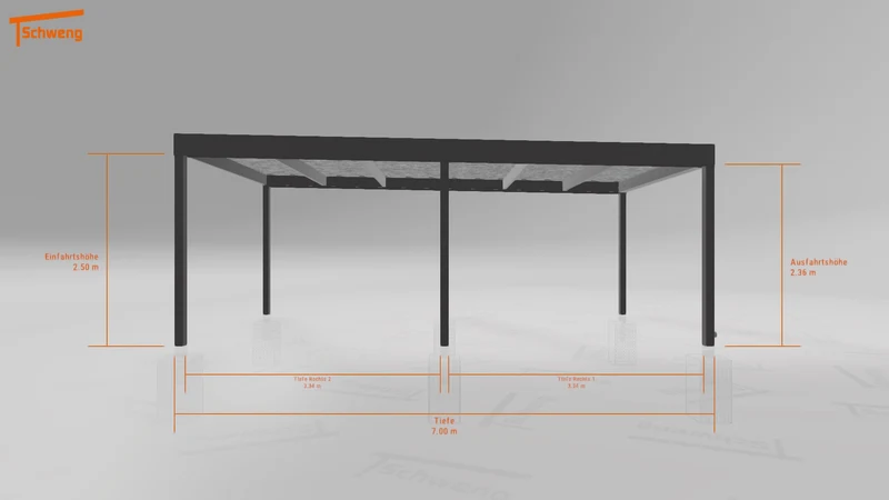 #DE Schweng Flachdachcarport C600 (ID zbgyqm)