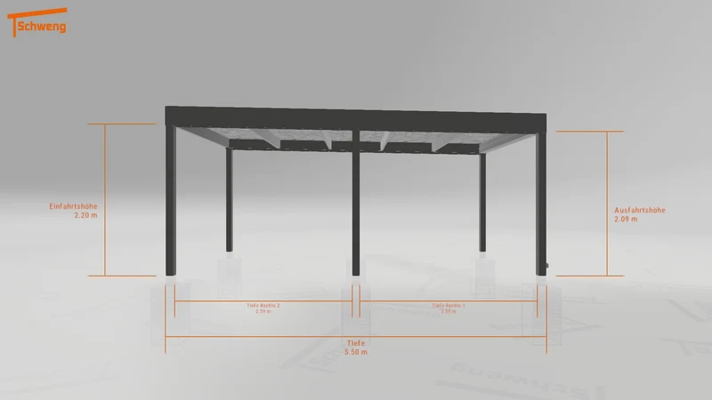 #DE Schweng Flachdachcarport C600 (ID zbgwzd) #MTG