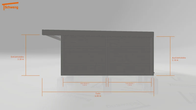 #DE Schweng Flachdachcarport C600 (ID k2yrjm) #MTG