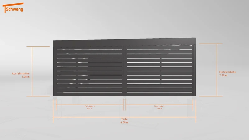 #DE Schweng Flachdachcarport C600 (ID 5mw93q)