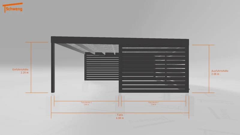 #DE Schweng Flachdachcarport C600 (ID 5mw93q)