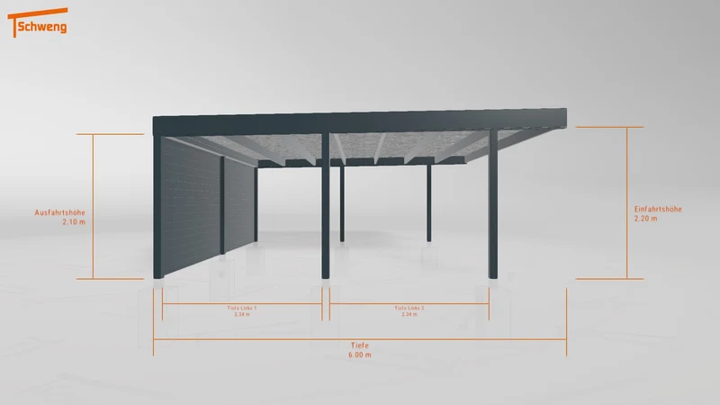 #DE Schweng Flachdachcarport C600 (ID 338p3z) #MTG