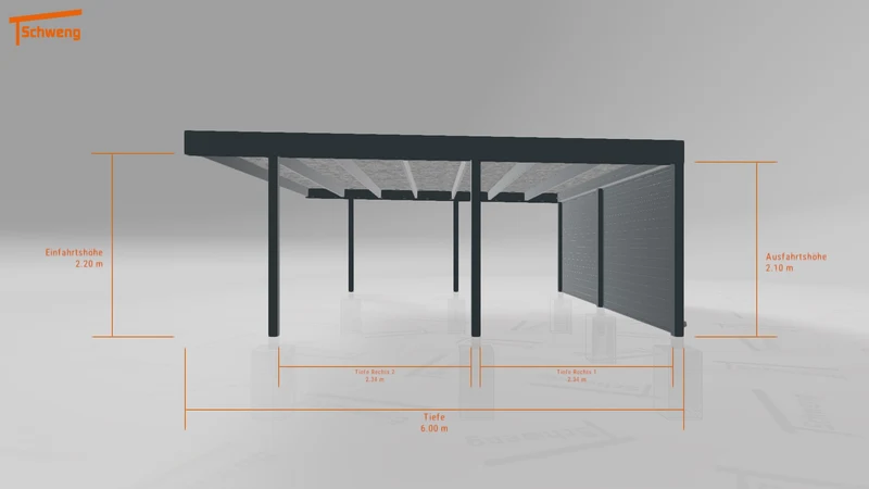 #DE Schweng Flachdachcarport C600 (ID 338p3z) #MTG