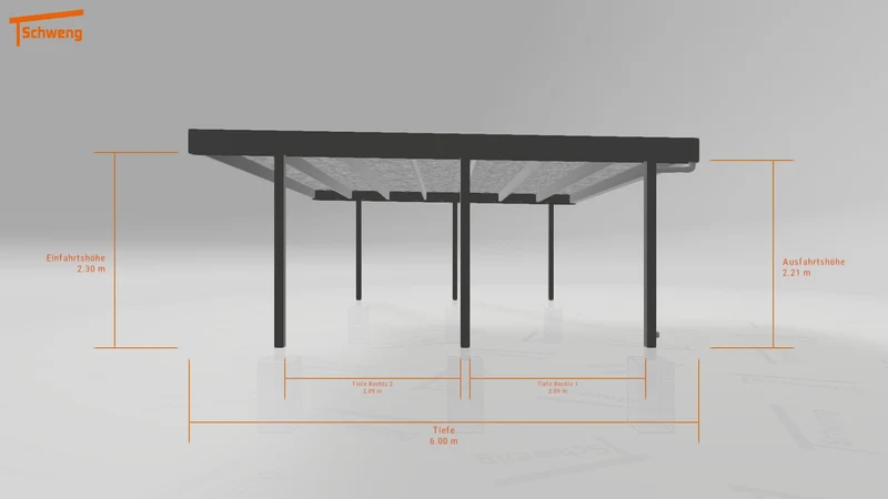 #DE Schweng Flachdachcarport C600 (ID pbjww4) #MTG