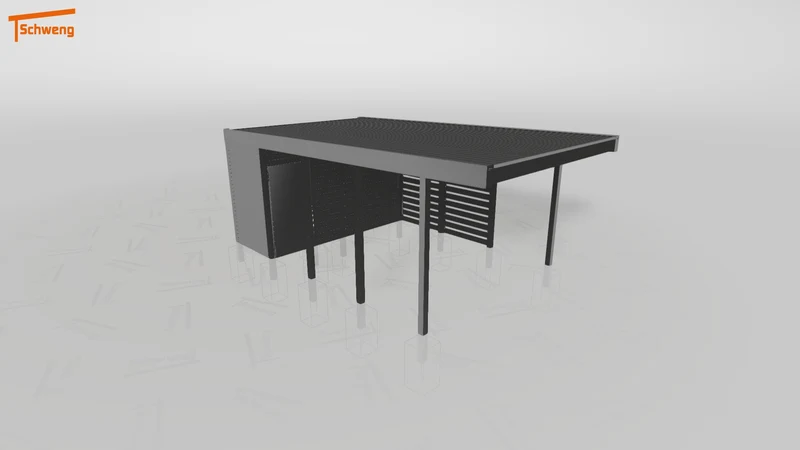 #AT Schweng Flachdachcarport C600+ (ID bkgpmm)
