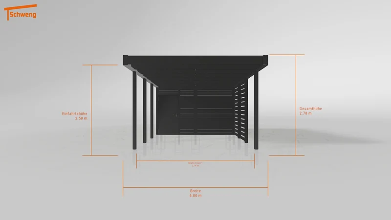 #AT Schweng Flachdachcarport C600+ (ID bkgpmm)