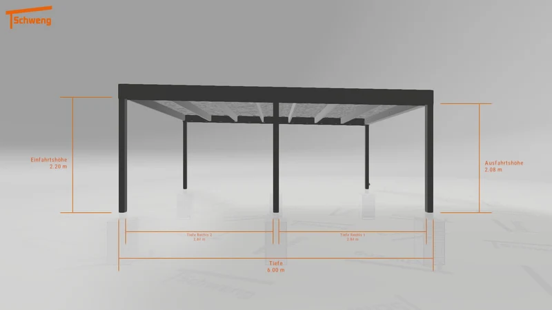#AT Schweng Flachdachcarport C600 (ID mj724j)