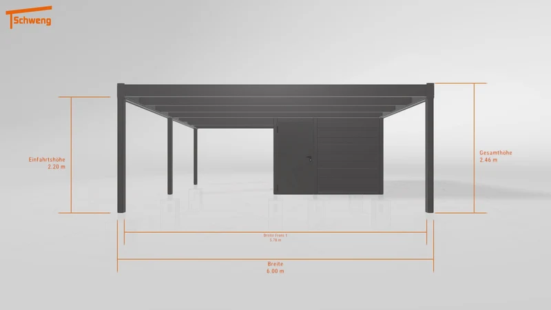 #DE Schweng Flachdachcarport C600+ (ID 9wpv8v)