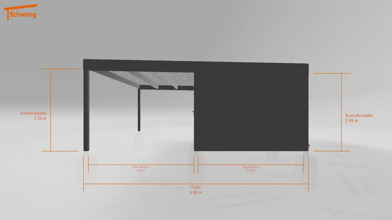 #DE Schweng Flachdachcarport C600+ (ID 9wpv8v)