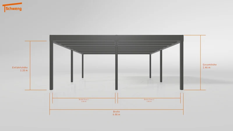 #DE Schweng Flachdachcarport C600+ (ID v4r99q)
