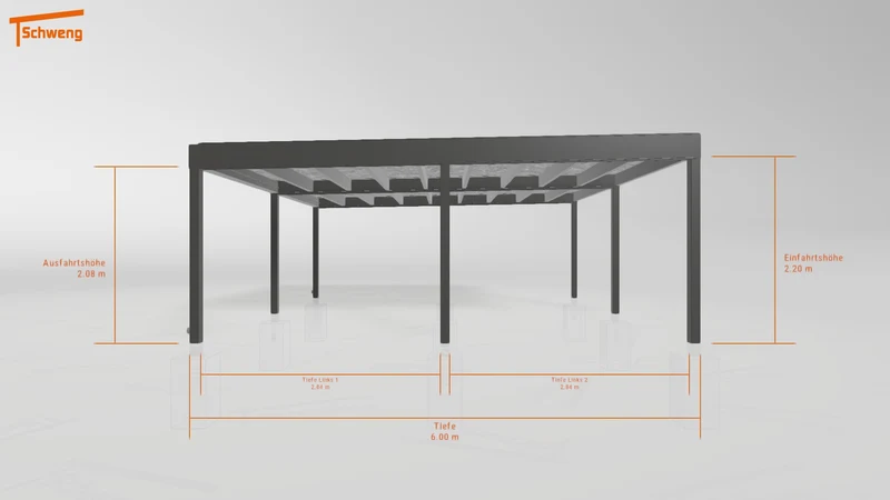 #DE Schweng Flachdachcarport C600+ (ID v4r99q)