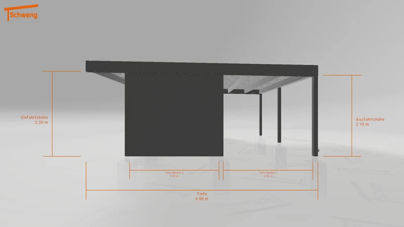 #DE Schweng Flachdachcarport C600 (ID zbgxg7) #MTG
