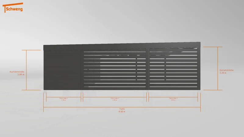 #DE Schweng Flachdachcarport C600 (ID pbjqb8) #MTG