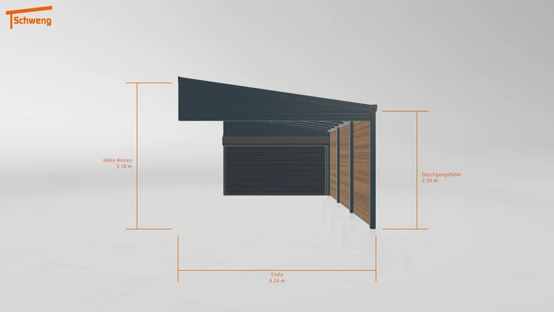 #DE Schweng Pultdachcarport S400 (ID bkgjkq)