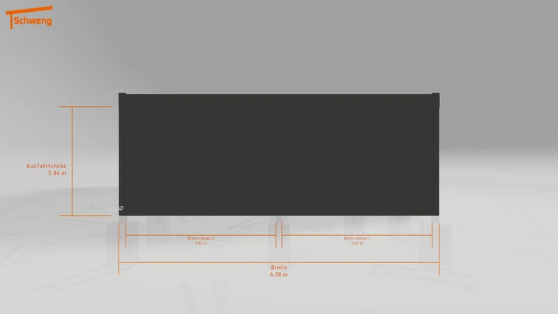 #DE Schweng Flachdachcarport C600 (ID mj7rjv)