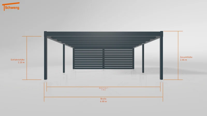#DE Schweng Flachdachcarport C600+ (ID 5mwzmv)